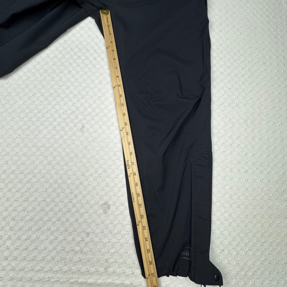 REI E1 Elements Rain Pants Womens M Petite Black Waterproof Outdoor Gorpcore - Picture 8 of 12